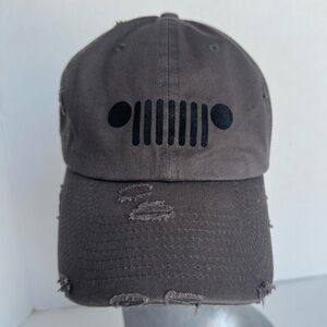 KBETHOS Vintage Distressed Dad Hat Gray Adjustable Strapback Unisex Streetwear